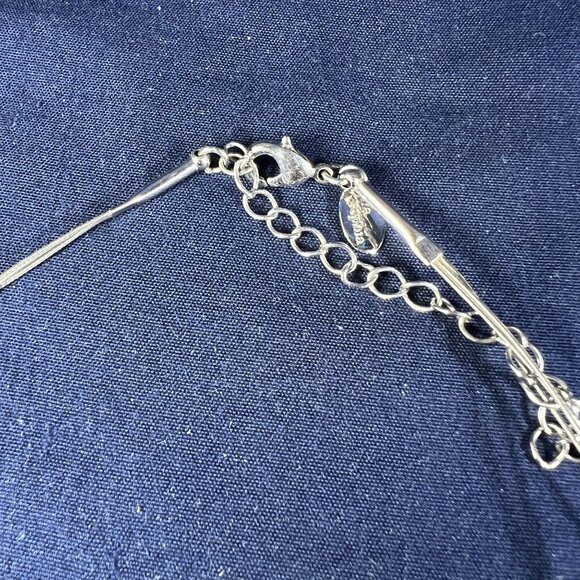 Lia Sophia Double Necklace Set With Multicolor Beads & Black Gem Pendant Gold Ch - Picture 4 of 7